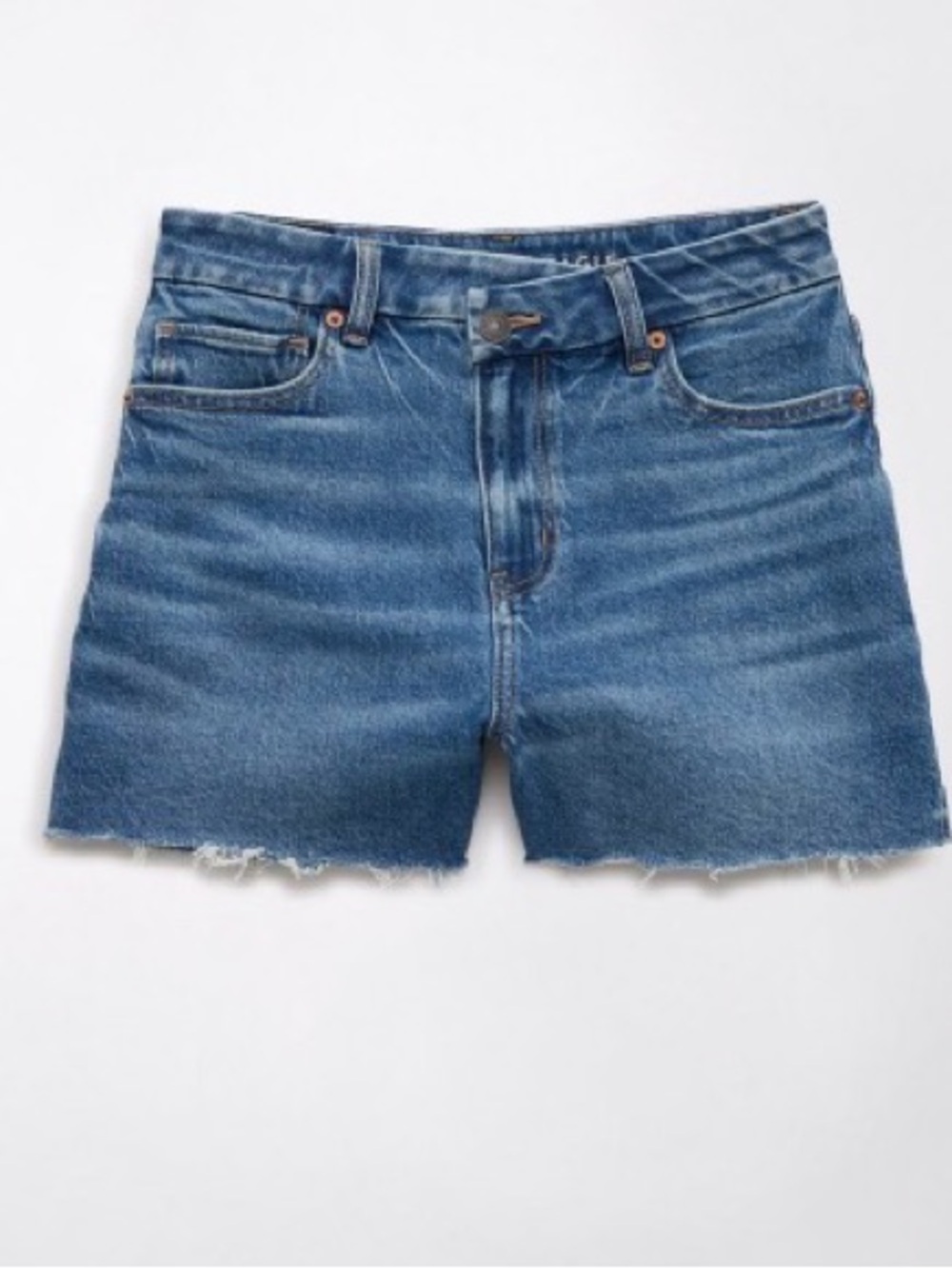 AE Stretch Curvy Crossover Denim Mom Short